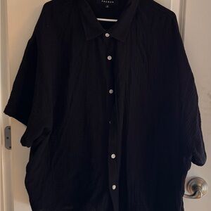 PacSun Men's Casual Black Button Down Shirt